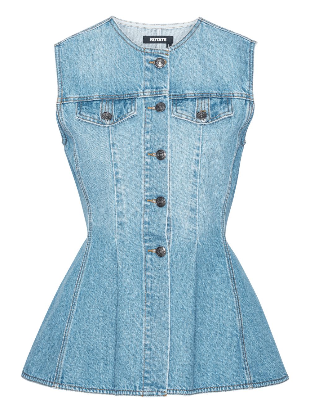 Top svasato in denim Rotate - donna 