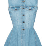 Top svasato in denim Rotate - donna 