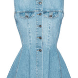 Top svasato in denim Rotate - donna 