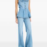 Top svasato in denim Rotate - donna 