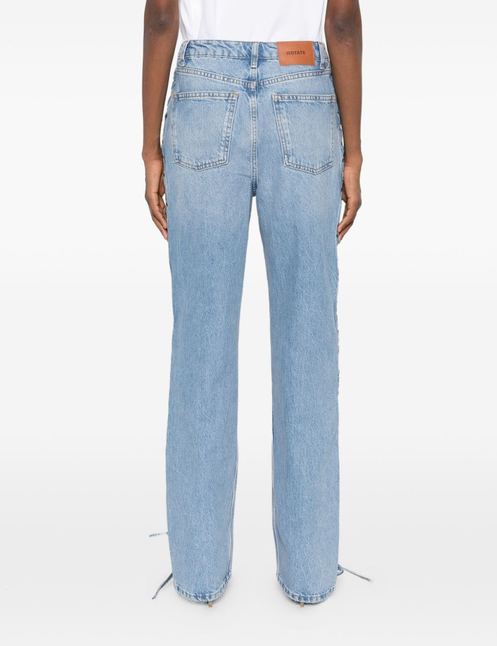 Jeans con laccetti in blu Rotate - donna 