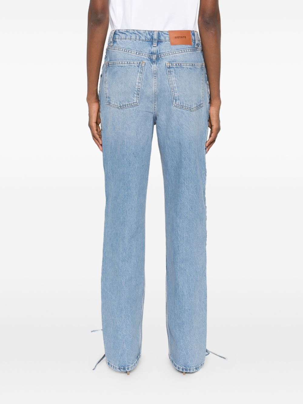 Jeans con laccetti in blu Rotate - donna 