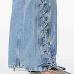 Jeans con laccetti in blu Rotate - donna 