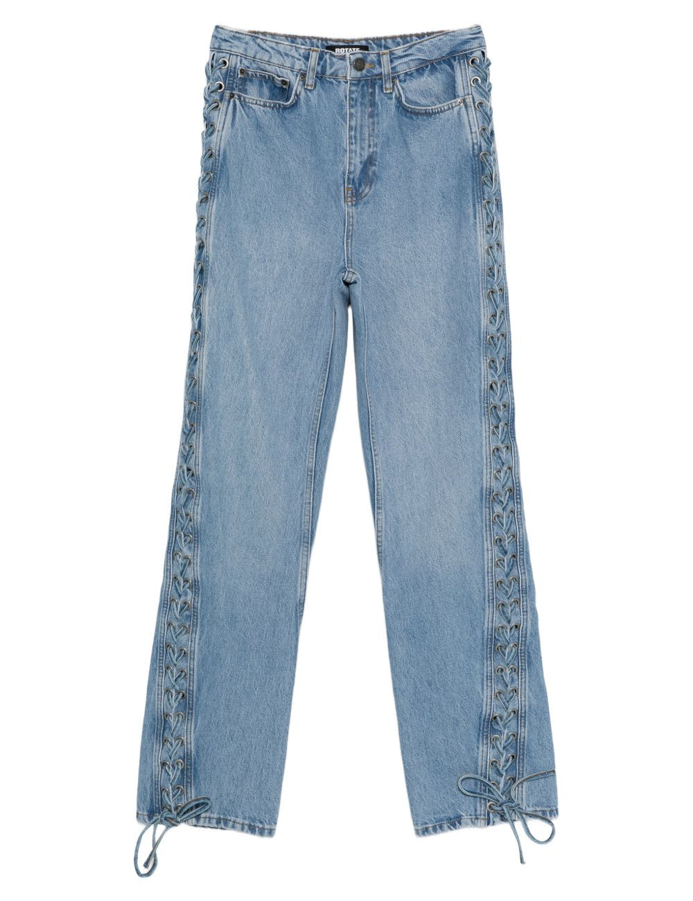 Jeans con laccetti in blu Rotate - donna 