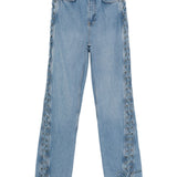 Jeans con laccetti in blu Rotate - donna 