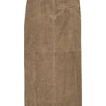 Gonna midi con spacco in marrone Rotate - donna 