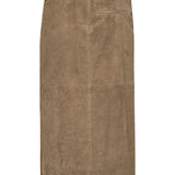 Gonna midi con spacco in marrone Rotate - donna 