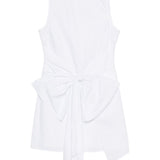 Abito corto con fiocco in bianco Rotate - donna 