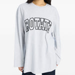 T-shirt con logo in grigio Rotate - donna 