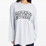 T-shirt con logo in grigio Rotate - donna 
