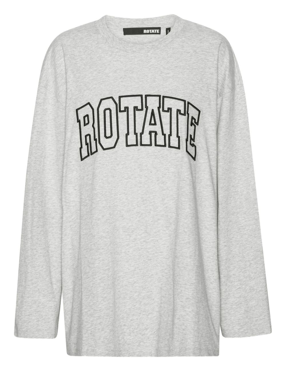 T-shirt con logo in grigio Rotate - donna 