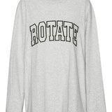 T-shirt con logo in grigio Rotate - donna 