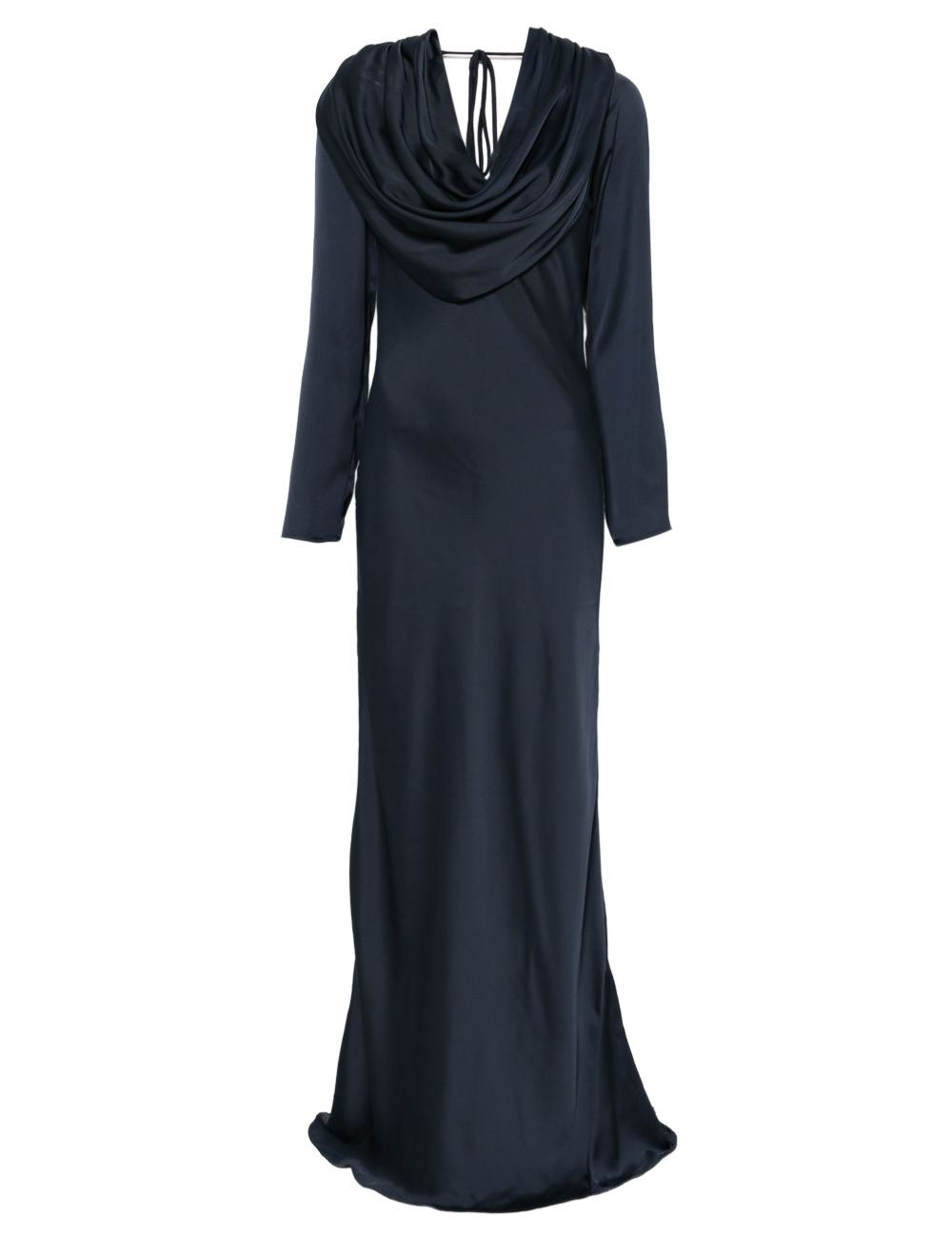 Abito lungo con scollo a scialle in blu Rotate - donna 