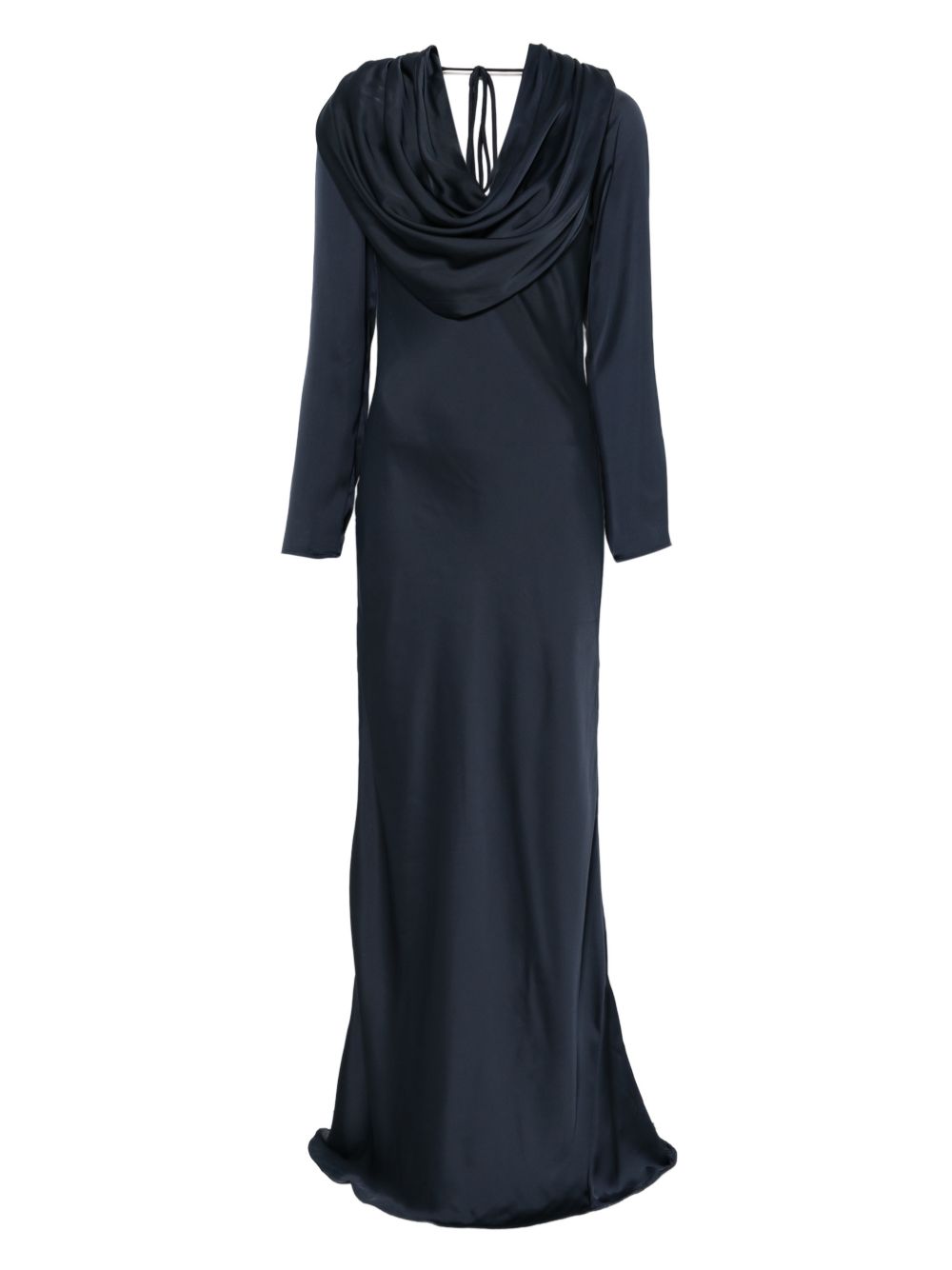 Abito lungo con scollo a scialle in blu Rotate - donna 