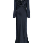 Abito lungo con scollo a scialle in blu Rotate - donna 