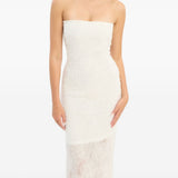 Abito lungo senza spalline in bianco Rotate - donna 