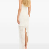 Abito lungo senza spalline in bianco Rotate - donna 