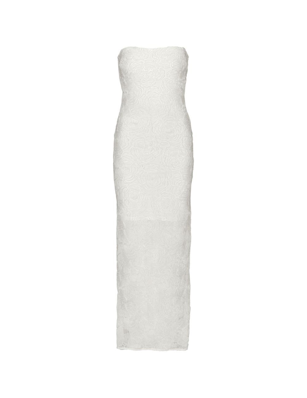 Abito lungo senza spalline in bianco Rotate - donna 