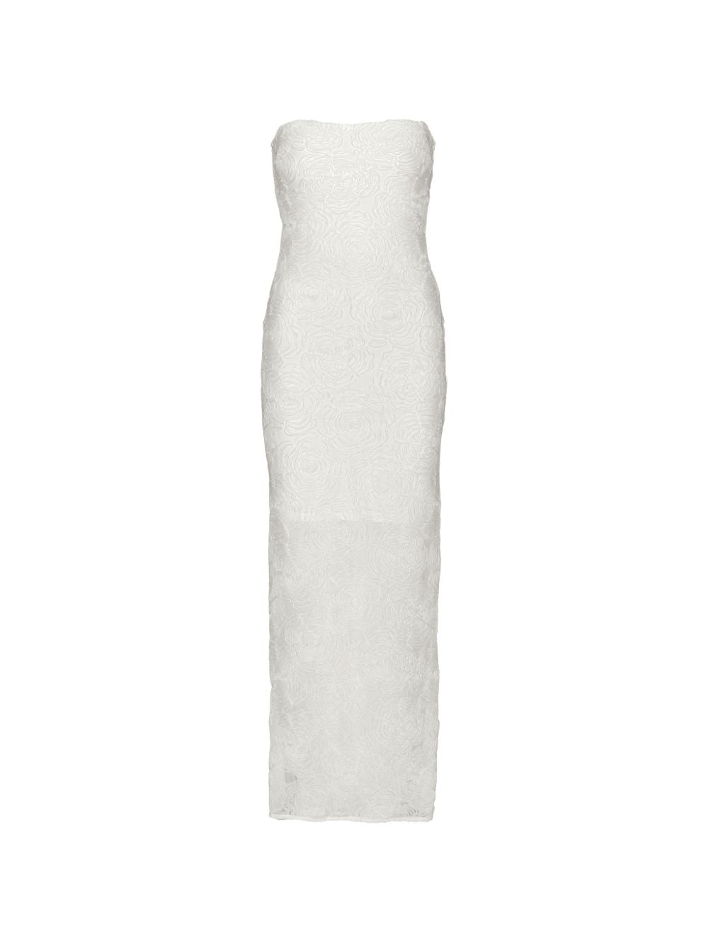 Abito lungo senza spalline in bianco Rotate - donna 