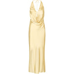 Abito lungo in chiffon giallo ROTATE - donna 