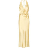 Abito lungo in chiffon giallo ROTATE - donna 