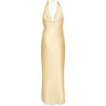 Abito lungo in chiffon giallo ROTATE - donna 