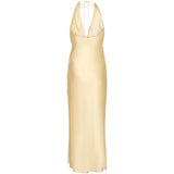 Abito lungo in chiffon giallo ROTATE - donna 