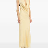 Abito lungo in chiffon giallo ROTATE - donna 