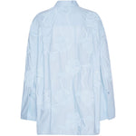 Camicia oversize con fiori in azzurro ROTATE - donna 