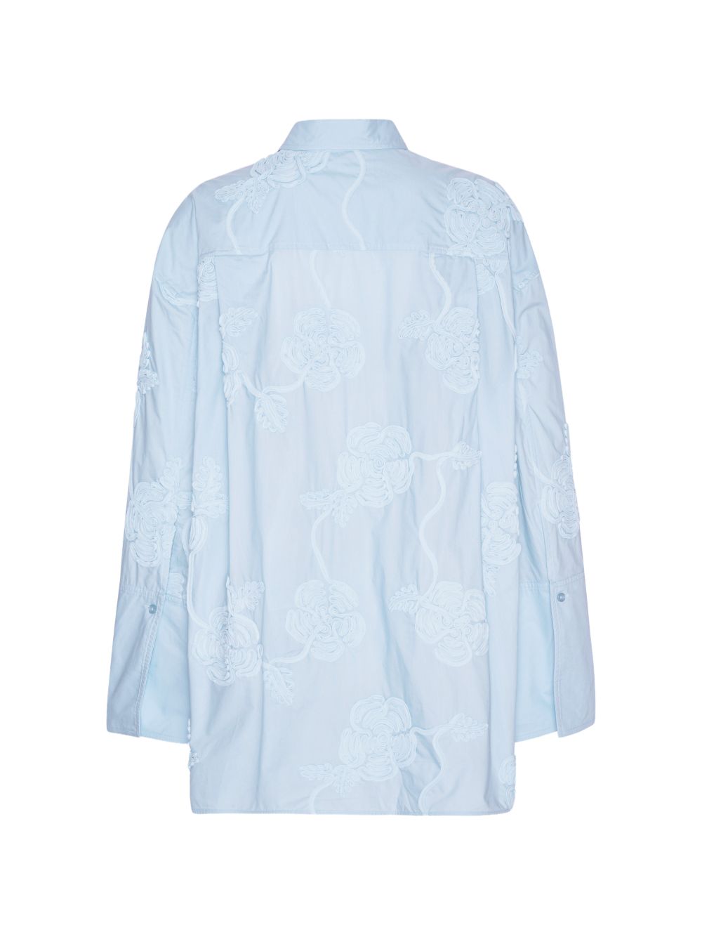 Camicia oversize con fiori in azzurro ROTATE - donna 