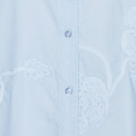 Camicia oversize con fiori in azzurro ROTATE - donna 