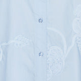 Camicia oversize con fiori in azzurro ROTATE - donna 