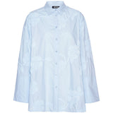 Camicia oversize con fiori in azzurro ROTATE - donna 