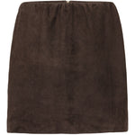 Minigonna in pelle scamosciata in marrone Rotate - donna 