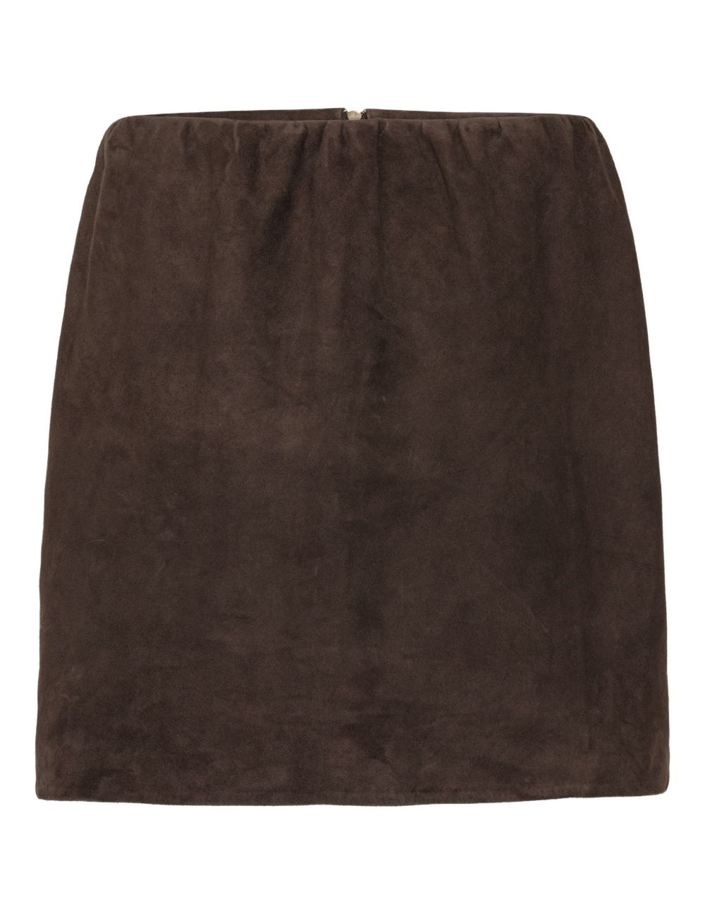 Minigonna in pelle scamosciata in marrone Rotate - donna 