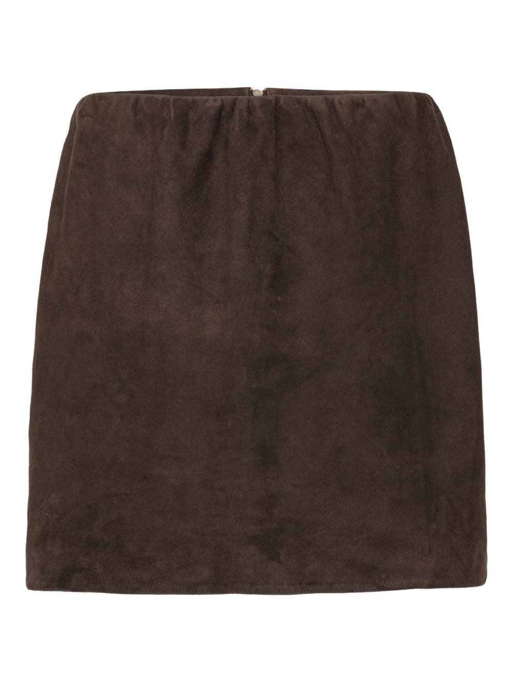 Minigonna in pelle scamosciata in marrone Rotate - donna 