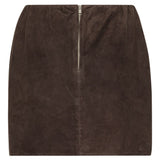Minigonna in pelle scamosciata in marrone Rotate - donna 