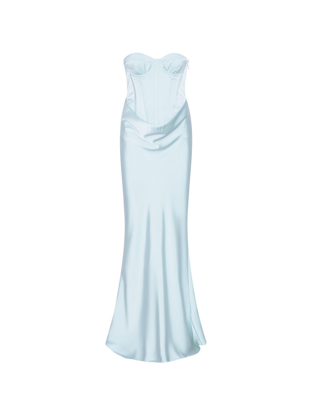 Abito lungo con corsetto in azzurro ROTATE - donna 
