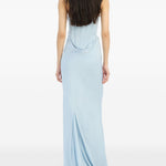 Abito lungo con corsetto in azzurro ROTATE - donna 