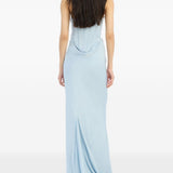 Abito lungo con corsetto in azzurro ROTATE - donna 
