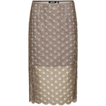 Gonna midi con paillettes in oro ROTATE - donna 