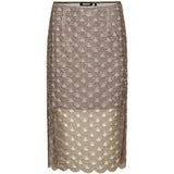 Gonna midi con paillettes in oro ROTATE - donna 