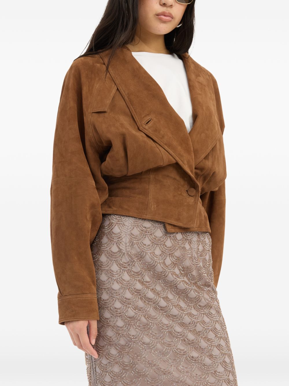 Gonna midi con paillettes in oro ROTATE - donna 