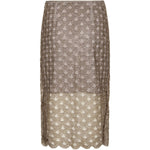 Gonna midi con paillettes in oro ROTATE - donna 