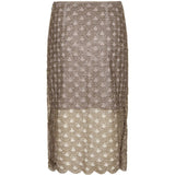 Gonna midi con paillettes in oro ROTATE - donna 