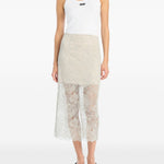 Gonna midi in pizzo in grigio Rotate - donna 