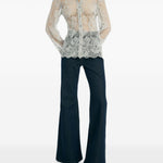 Camicia in pizzo in grigio Rotate - donna 