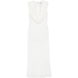 Abito lungo con scialle in bianco Rotate - donna 