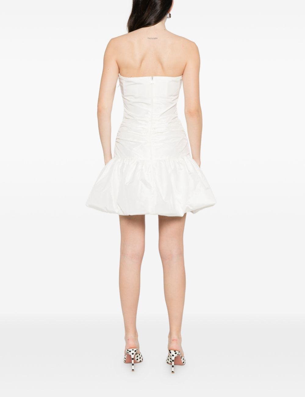 Abito corto con balze in bianco Rotate - donna 