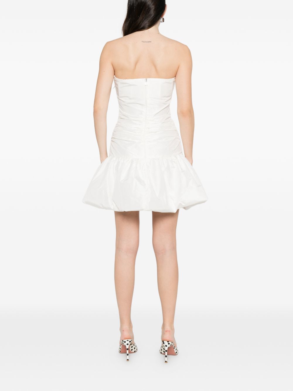 Abito corto con balze in bianco Rotate - donna 